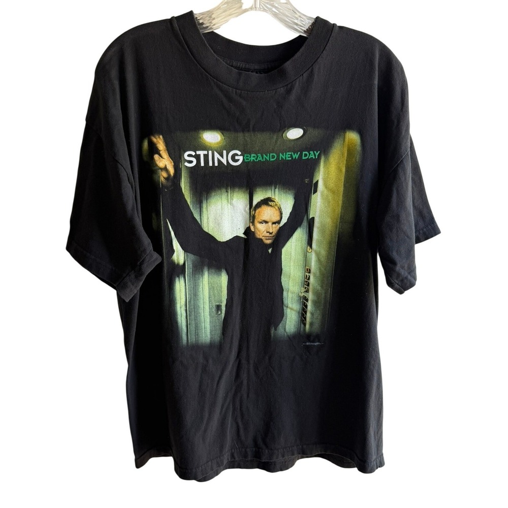 Sting Brand New Day Vintage‎ Tour 2000 Polygram Black Band T-Shirt L